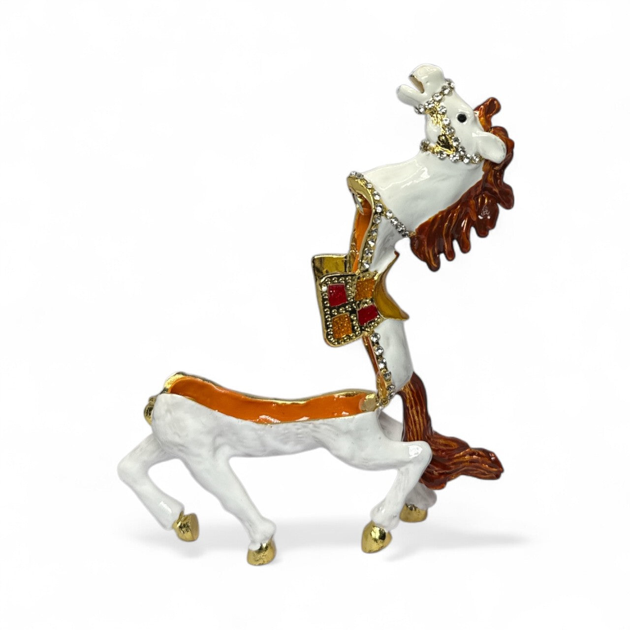 Luxury White Horse Trinket / Jewelry Box