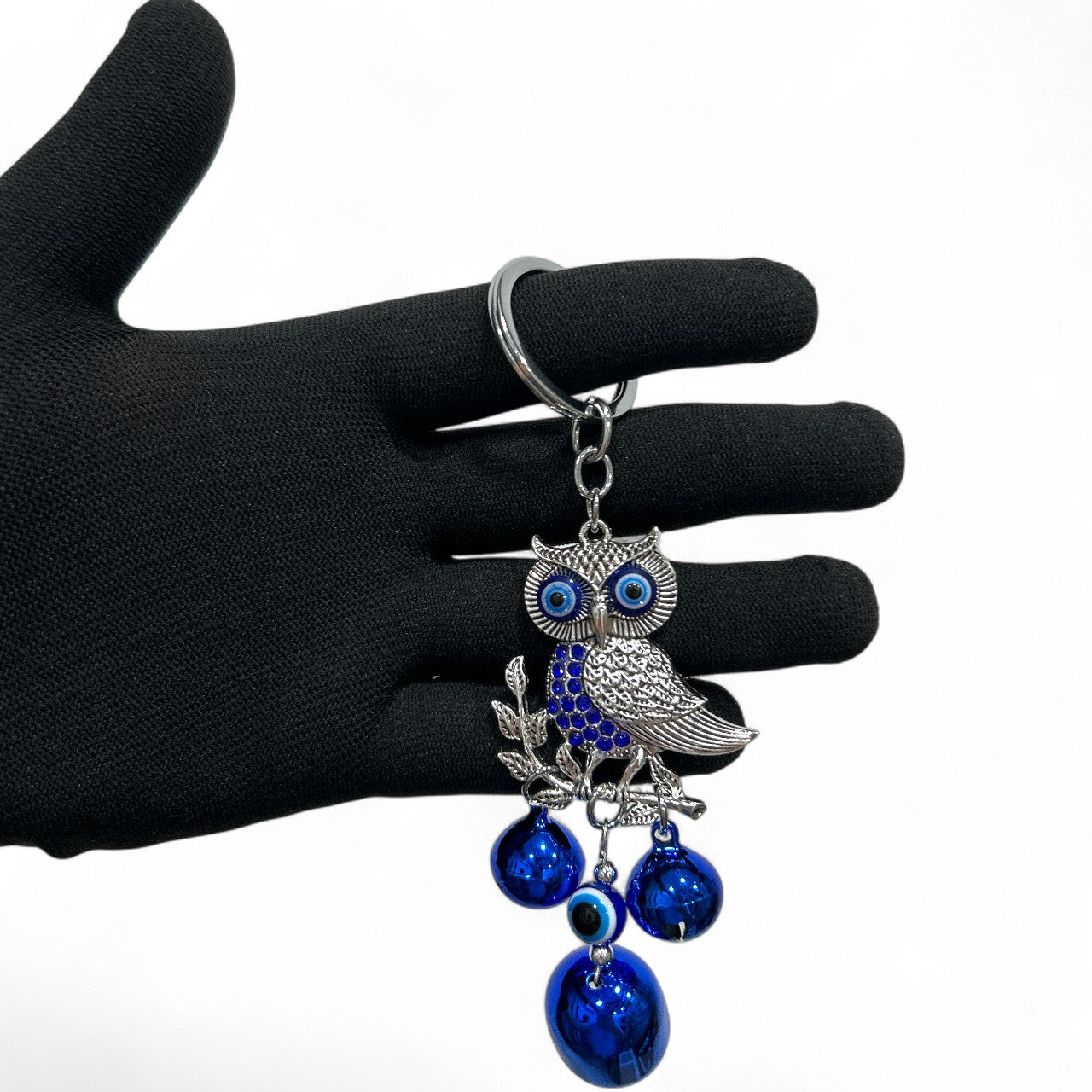 Owl Evil Eye Charm Keychain