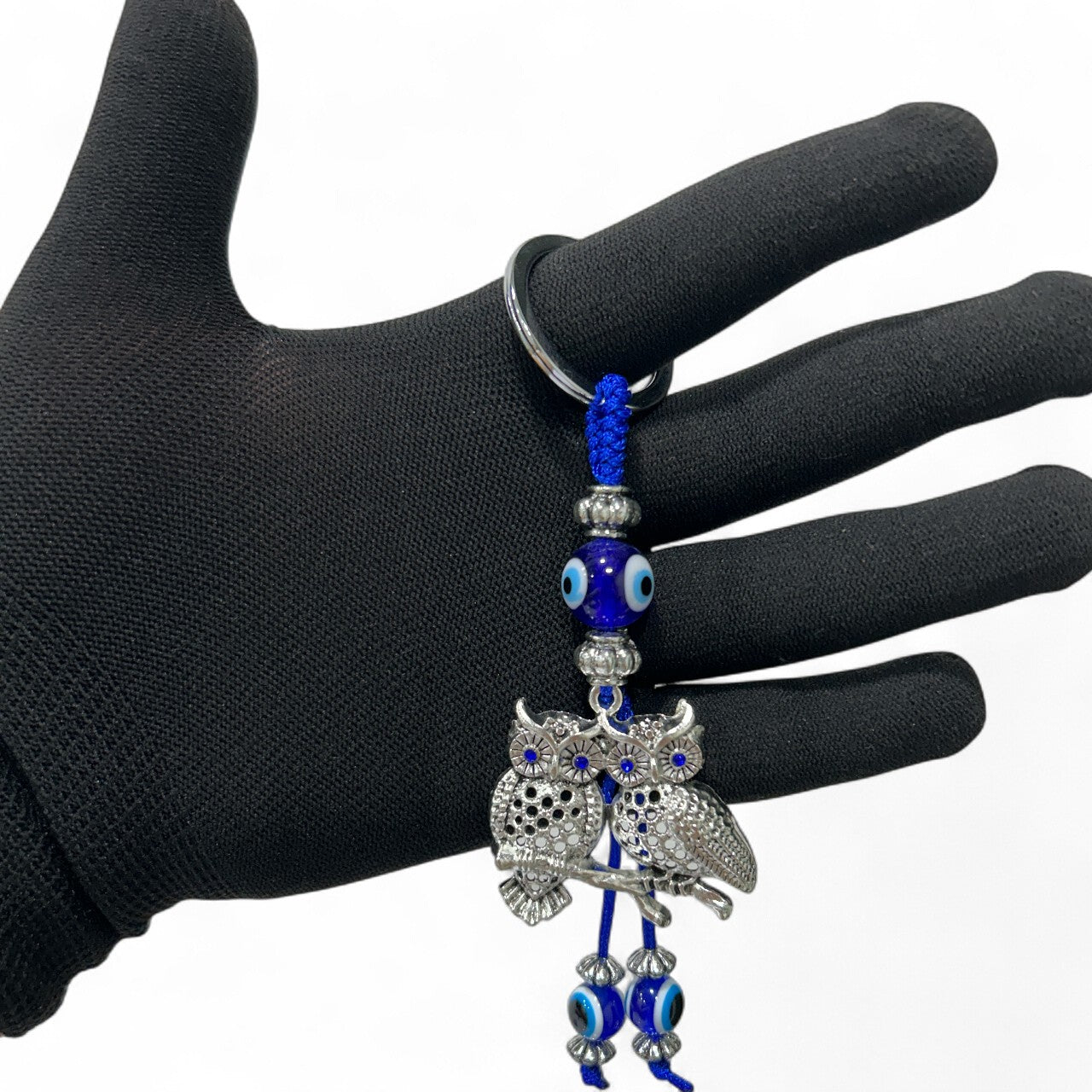 Twin Owl Evil Eye Charm